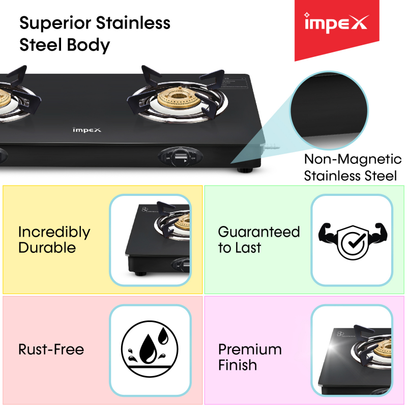 Glasstop Gas Stove ASPIRA 2B