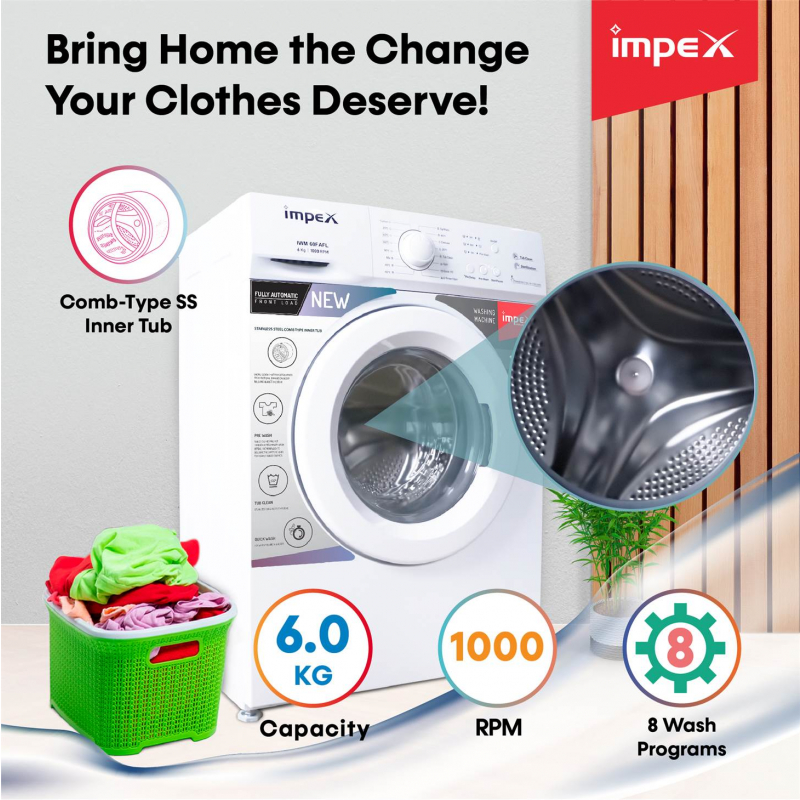 IWM60FAFL | 6Kg Fully Automatic Front Load Washing Machine