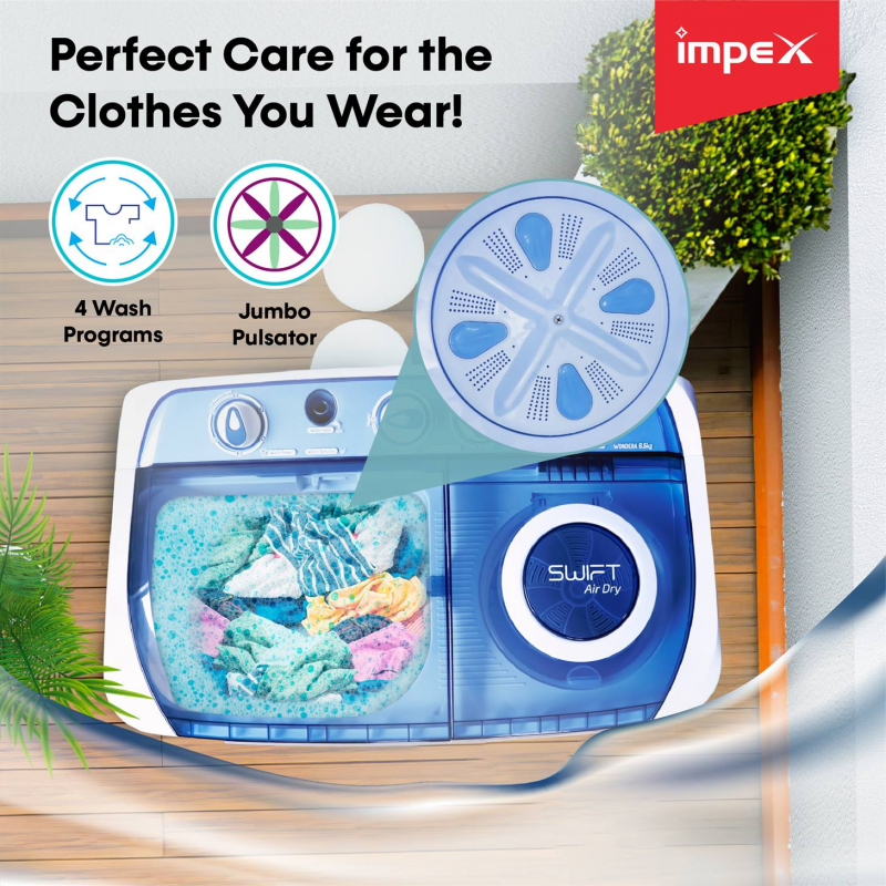 WONDERA WIZ 65SABL | Semi-Automatic Top Load Washing Machine