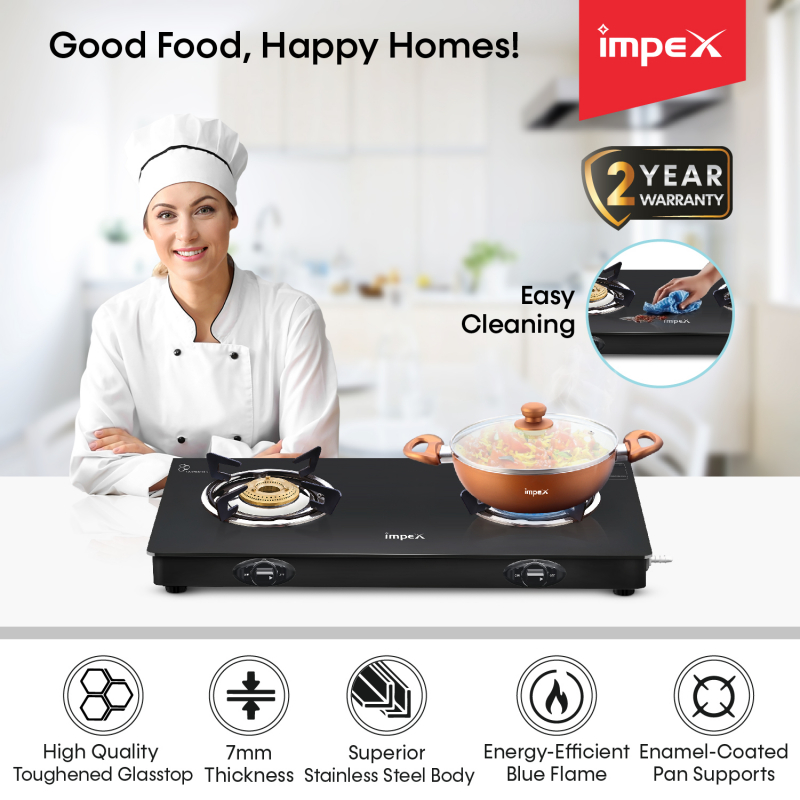 Glasstop Gas Stove ASPIRA 2B