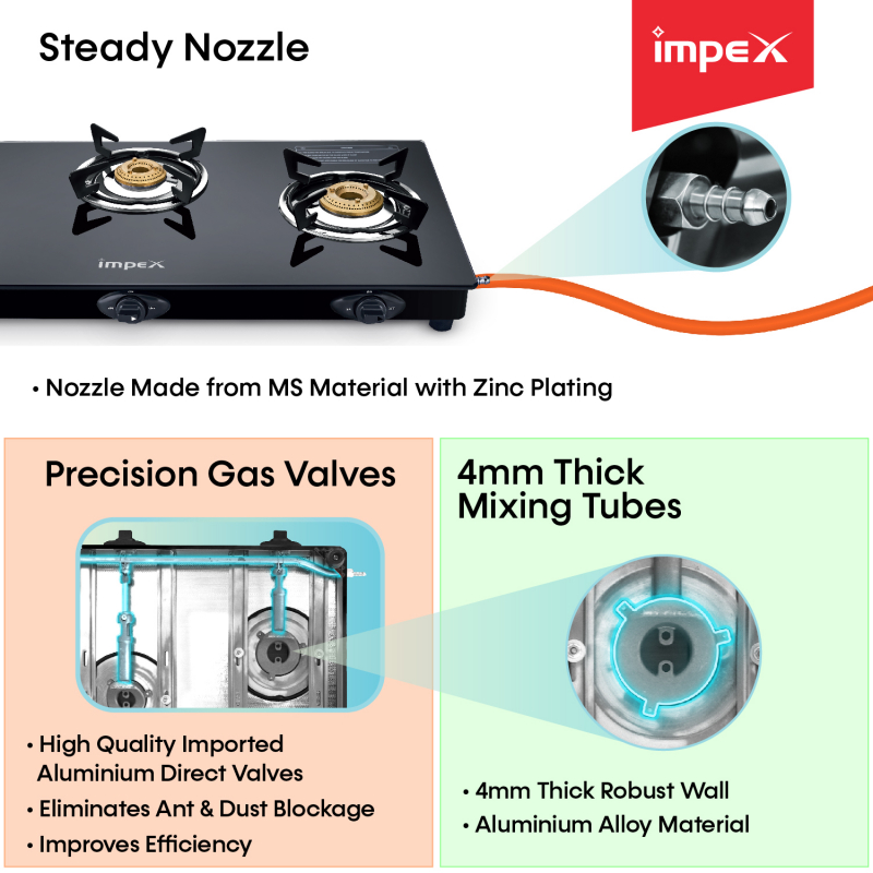 Glasstop Gas Stove ASPIRA 3B Elite