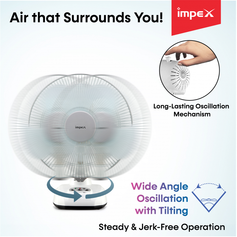 Breeze D3 | Solar & Electric Rechargeable Table Fan | DC Fan