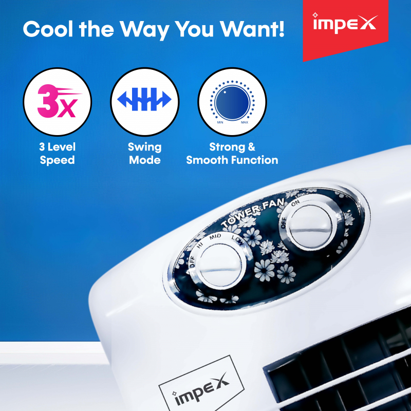 Twister Plus | Bladeless Tower Fan - White