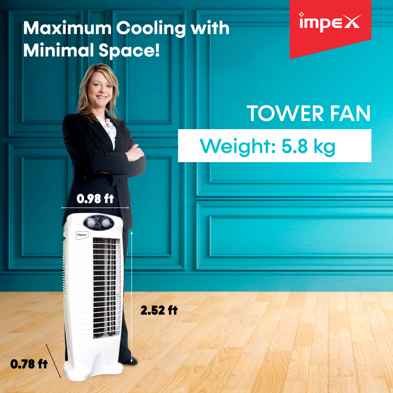 Twister Plus | Bladeless Tower Fan - White