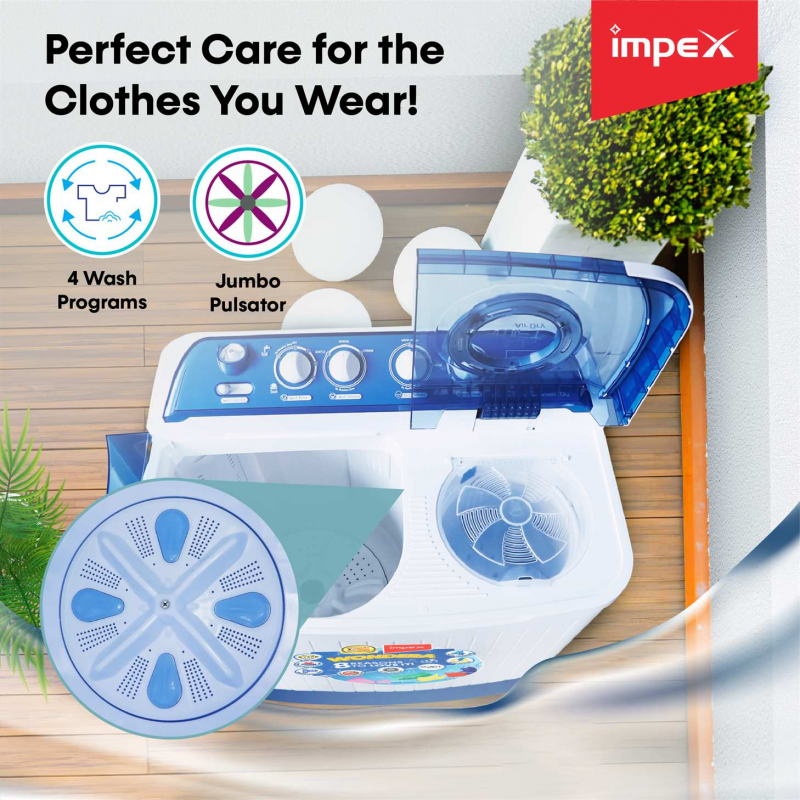 WONDERA WIZ 85SABL | Semi Automatic Top Load Washing Machine