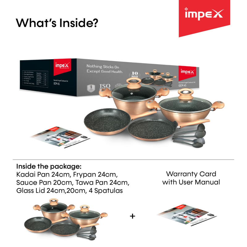 GEM 4S | 10 Pcs Forged Cookware Set