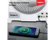 Breeze D4 | Solar Rechargeable Fan with Battery Backup & LED Light