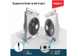 Breeze D4 | Solar Rechargeable Fan with Battery Backup & LED Light