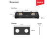 Glasstop Gas Stove ASPIRA 2B